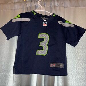 Nike Kids Dark Blue Jersey with Neon Green Accents